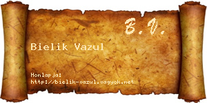 Bielik Vazul névjegykártya